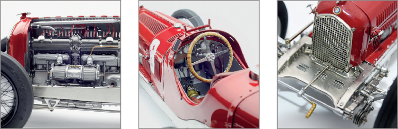 CMC 1-18 Nuvolari 1932 Alfa Romeo P3 detail